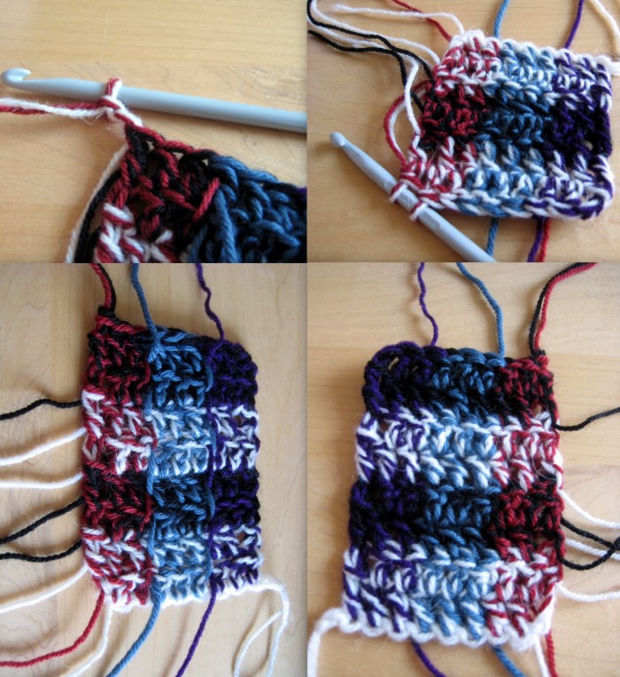 Finishing the swatch