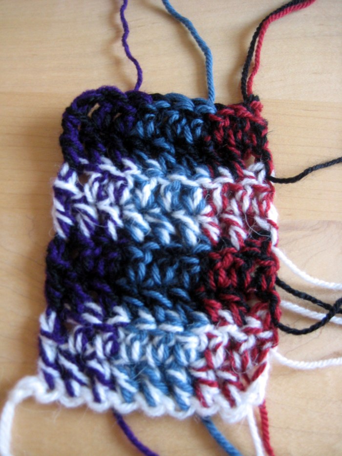 Front side of finished swatch