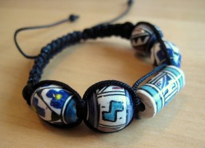 Aztec print ceramic beads