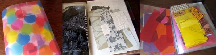 Display book with see through pockets