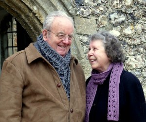 My gorgoues grandparents wearing their diamond scarves.  My Nanny taught me how to make jam.