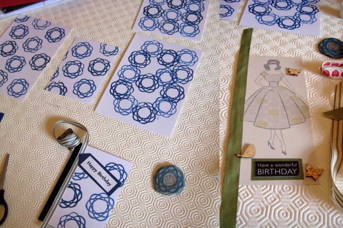 Playing around with ribbons and papers