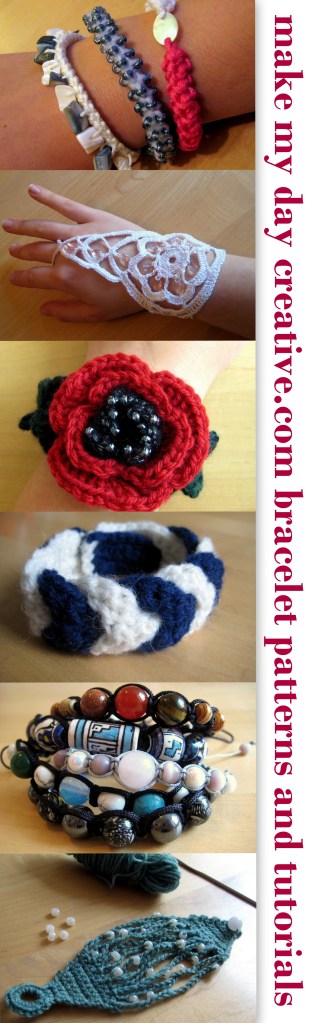 Bracelet Patterns and Tutorials Round up from makemydaycreative.com