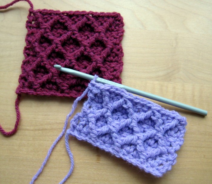 Diamond Trellis Stitch Video Tutorial