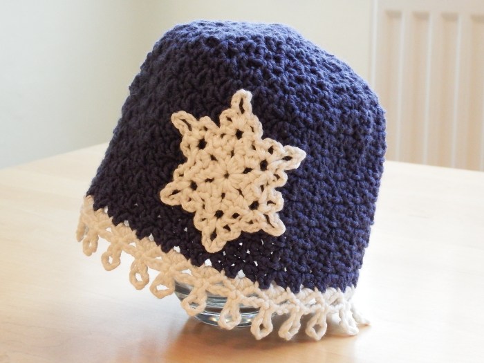 Increasing in V-stitch pattern for Icicles Baby Hat.  How to shape crochet stitch patterns by Make My Day Creative.