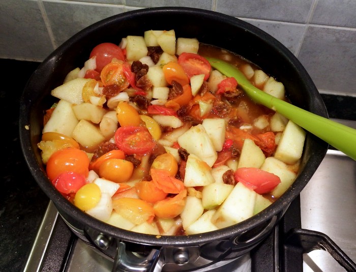 Rainbow Tomato Chutney (before cooking!)