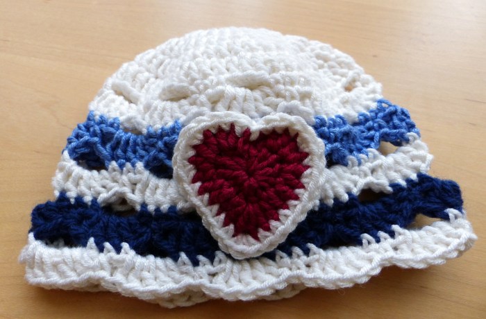 Nautical Hat - a free crochet pattern from Make My Day Creative