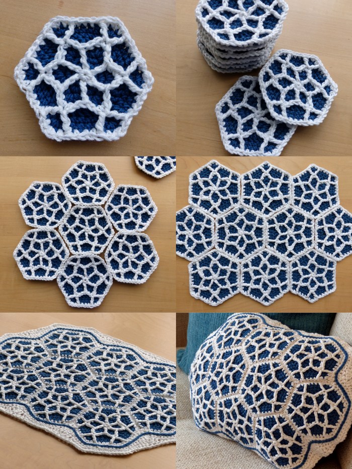Moroccan Hexagon Motif - Blocking and Making Up - Free Crochet Pattern by Make My Day Creative