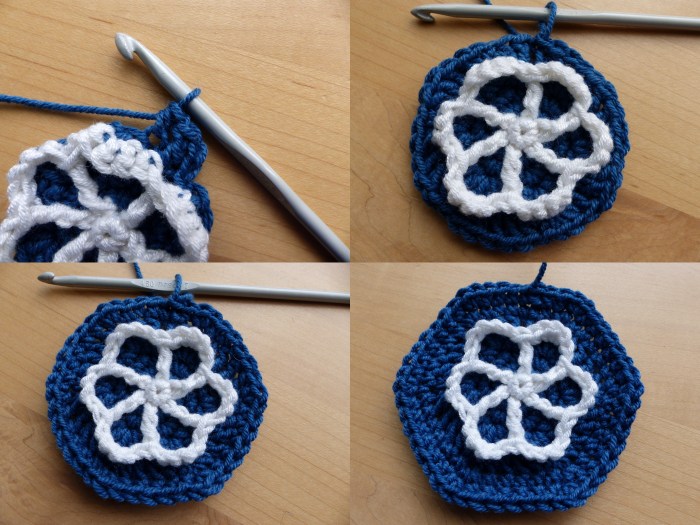 Moroccan Hexagon Motif Rounds 6 to 8 - Free Crochet Pattern by Make My Day Creative