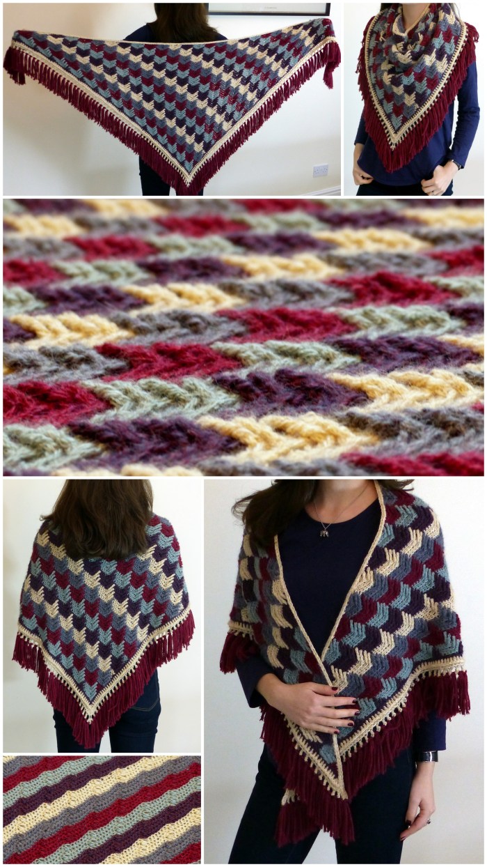 Arrow Tails Shawl - A free crochet pattern from Make My Day Creative