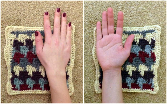 Add shaping in the border to fit your own hand