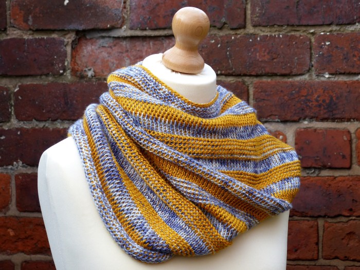 Strata Cowl - free crochet pattern by Make My Day Creative - Tunisian Crochet
